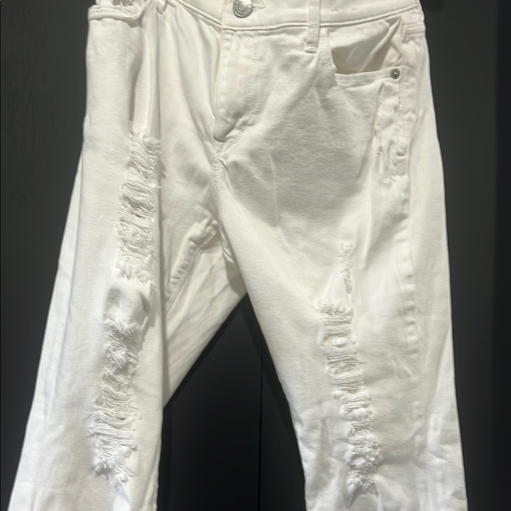 Express White Ripped Jeans - Picture 5 of 6